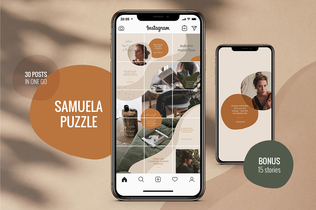 Instagram Puzzle + Stories Samuela G in Instagram Templates - product preview 8