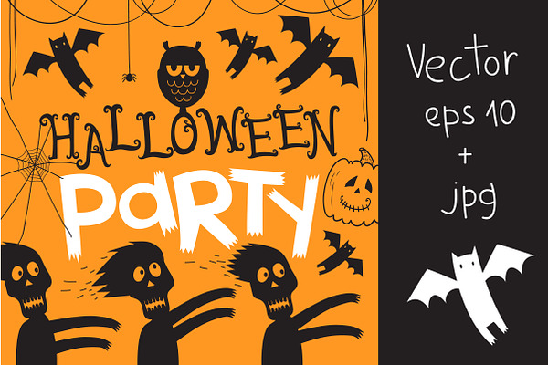 Halloween party Vector eps 10