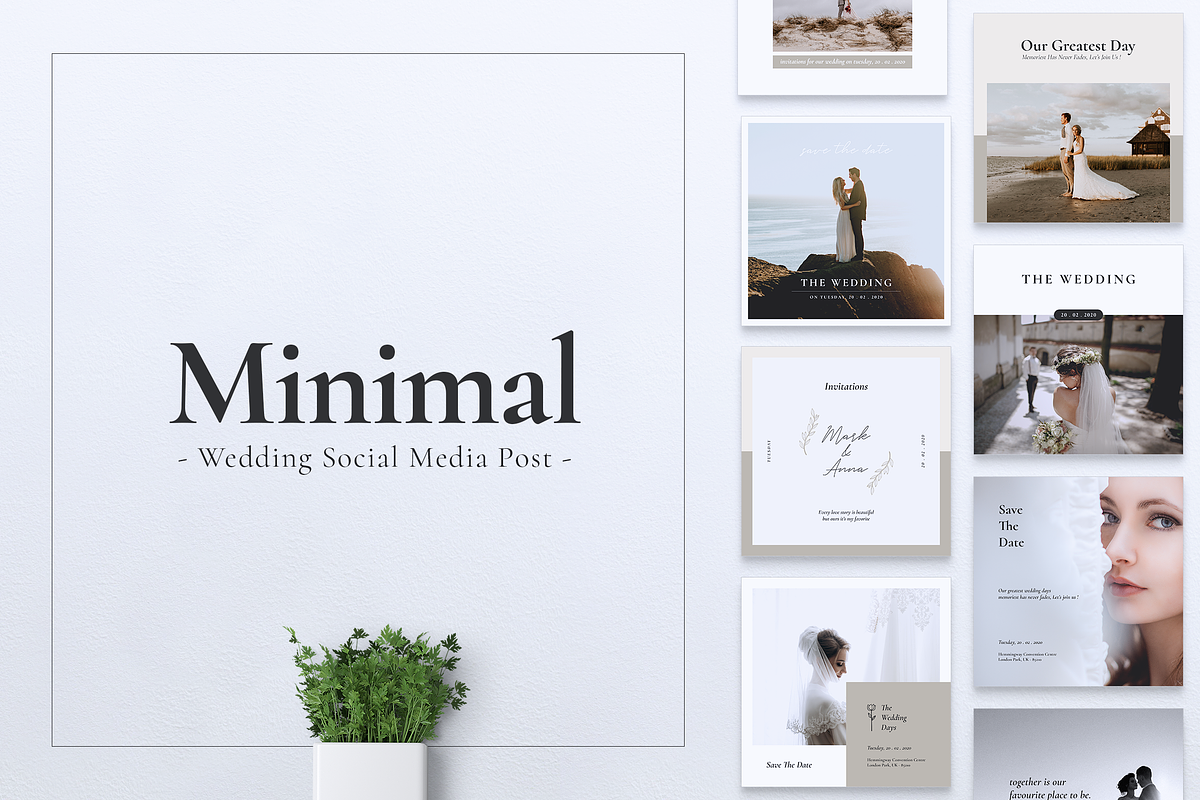 Wedding InstagramPost in Instagram Templates - product preview 8