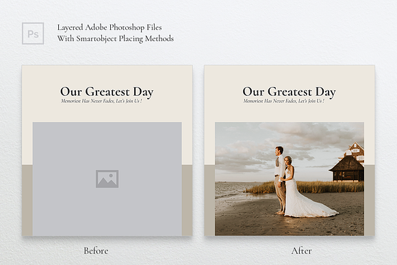 Wedding InstagramPost in Instagram Templates - product preview 4