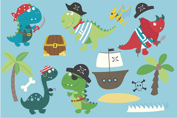 Dino Pirates in Illustrations - product preview 1