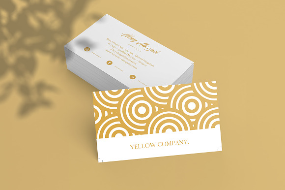 Yellow Business cards in Business Card Templates - product preview 1