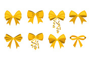 Gold bow set