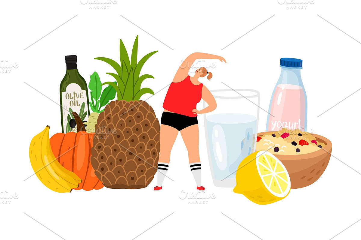 Healthy lifestyle concept in Illustrations - product preview 8
