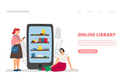 Online library landing page
