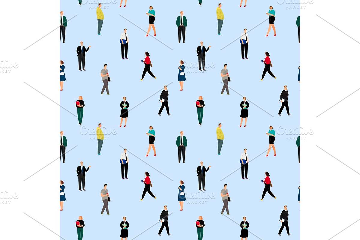 Office people pattern in Illustrations - product preview 8