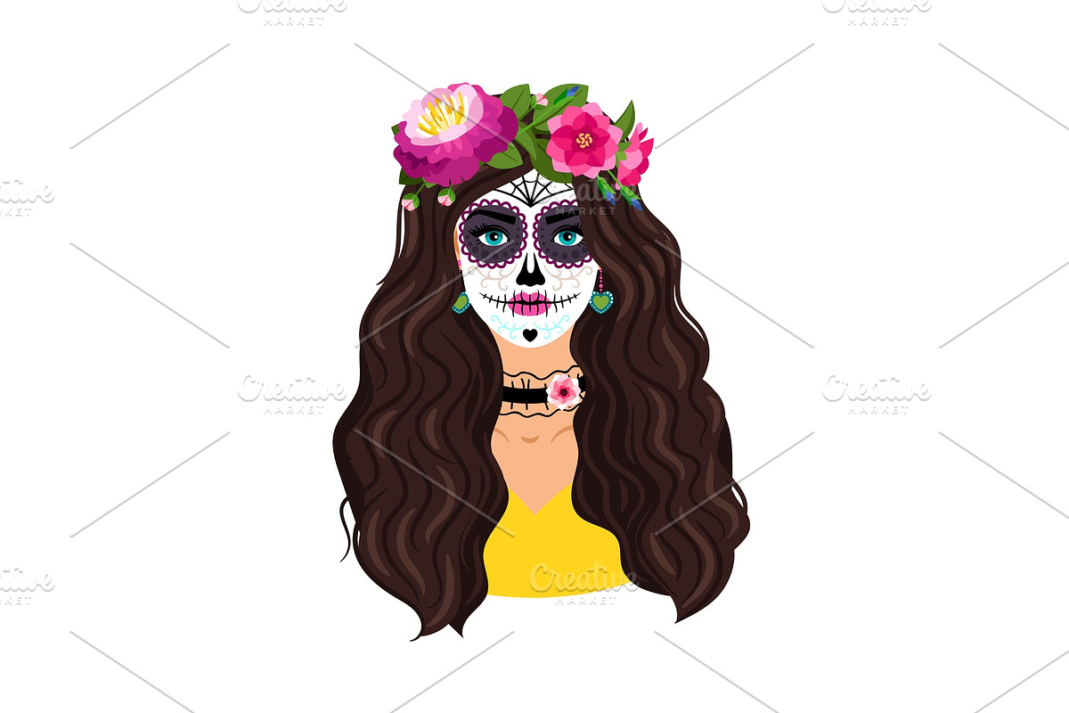 Day of the dead girl in Illustrations - product preview 8