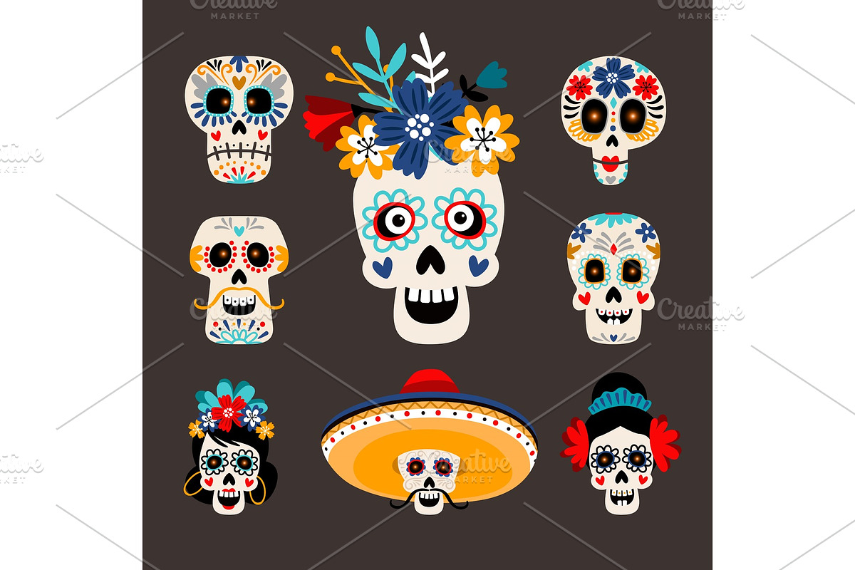 Mexican dead sugar heads in Illustrations - product preview 8