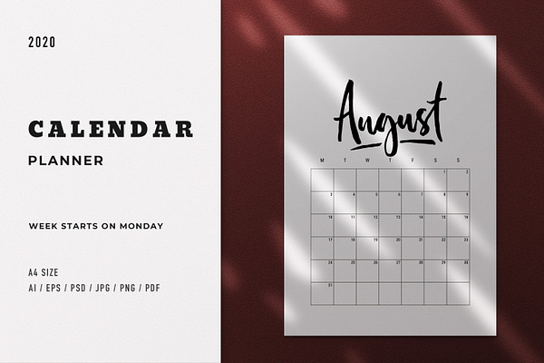 Calendar 2020 Planner