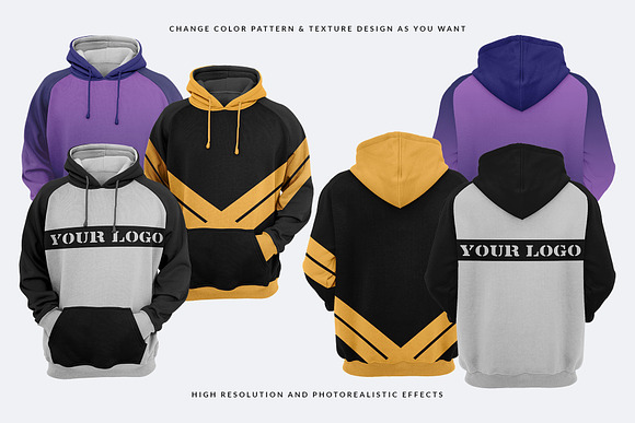 Men Hoodie Mockup in Product Mockups - product preview 1