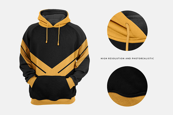 Men Hoodie Mockup in Product Mockups - product preview 2