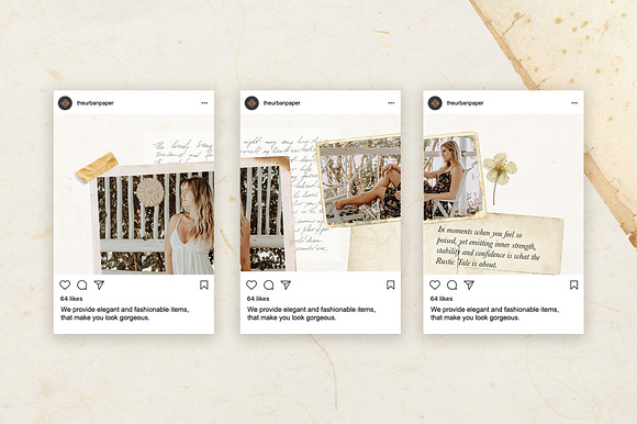 The Rustic Tale in Instagram Templates - product preview 3