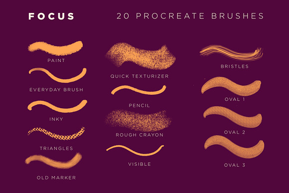 Focus Procreate Brushes in Add-Ons - product preview 1