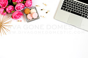 Styled Stock Photo - Laptop & Roses