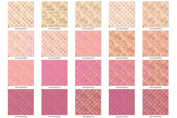 Pink and Gold Celtic Digital Paper in Patterns - product preview 3