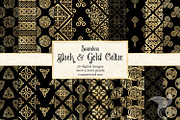 Black and Gold Celtic Digital Paper