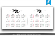 Minimalist Calendar Year 2020 - 2021