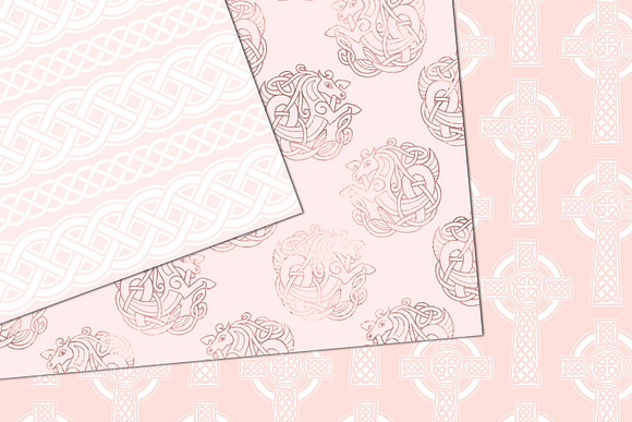 Blush Pink Celtic Digital Paper in Patterns - product preview 1