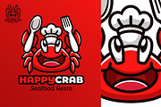 HappyCrab - Mascot & Esport Logo