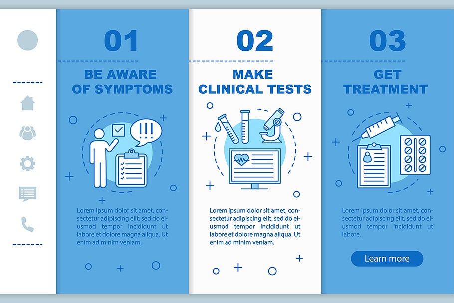 Medical screening mobile web pages in Website Templates - product preview 8