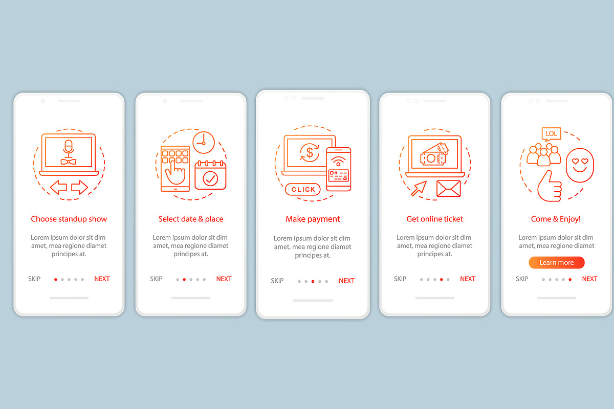 Standup onboarding mobile app pages in Website Templates - product preview 8