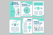 World cancer day brochure template