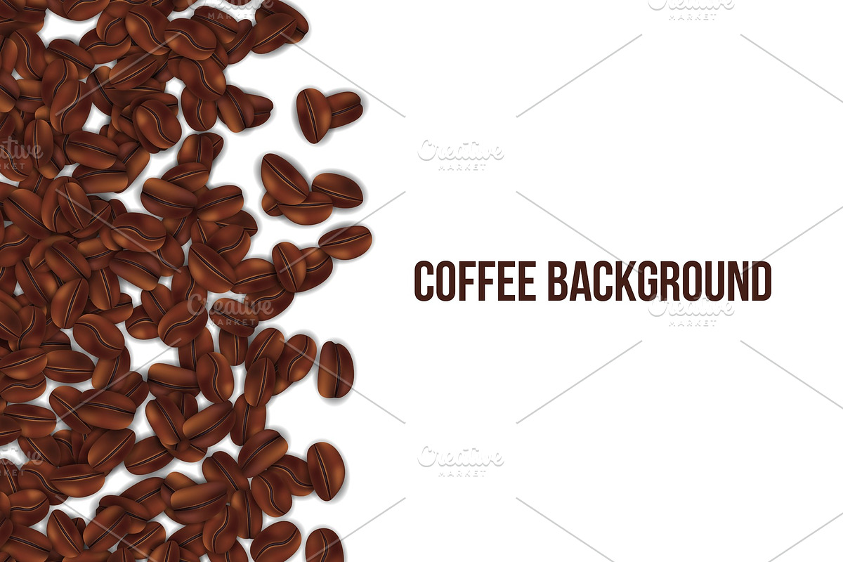 Roasting coffee beans background. in Illustrations - product preview 8