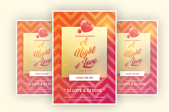 A Night of Love in Flyer Templates - product preview 1