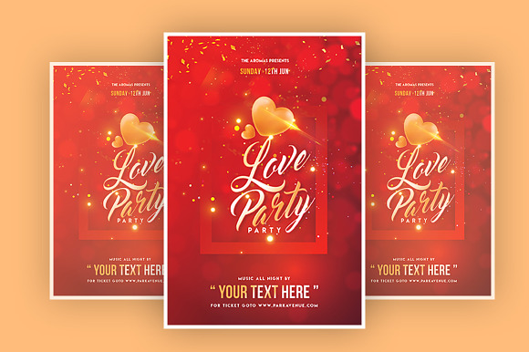 Love Party in Flyer Templates - product preview 1