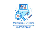 Conversion optimization concept icon