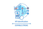 KPI identification concept icon
