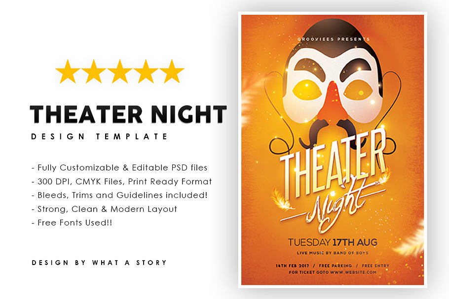 Theater Night in Flyer Templates - product preview 8