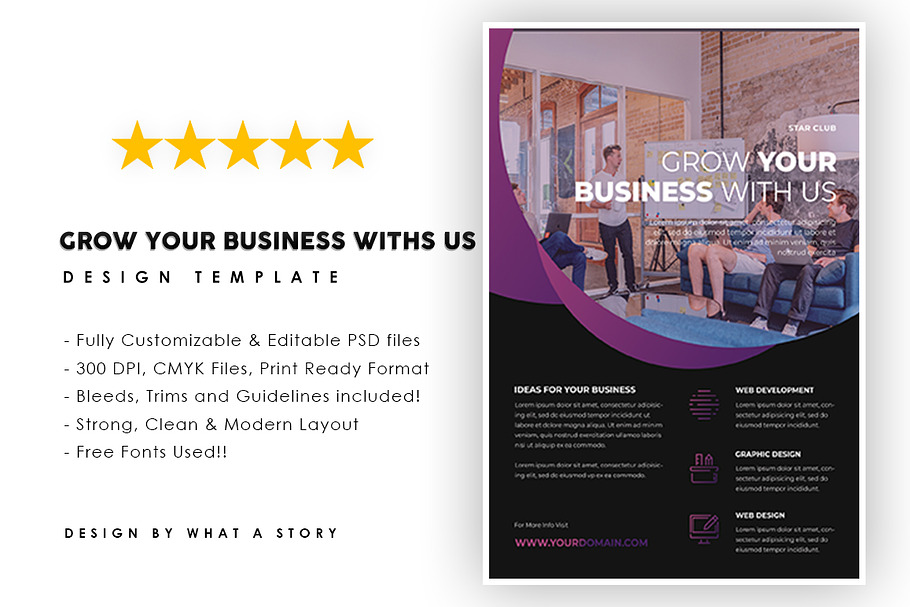 Grow your business with us in Flyer Templates - product preview 8