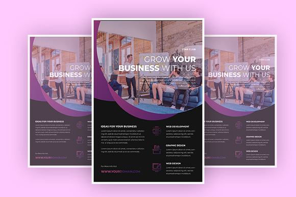 Grow your business with us in Flyer Templates - product preview 1