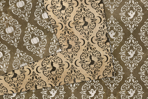 Vintage Halloween Damask in Patterns - product preview 2