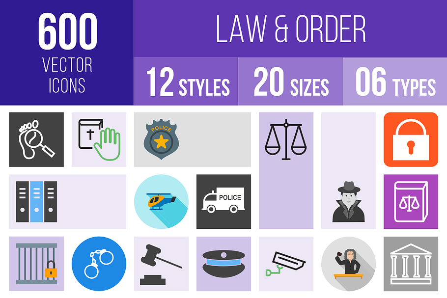 600 Law & Order Icons