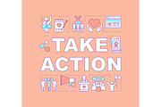Volunteer action concepts banner