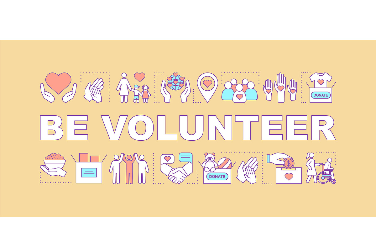Volunteer training program banner in Icons - product preview 8
