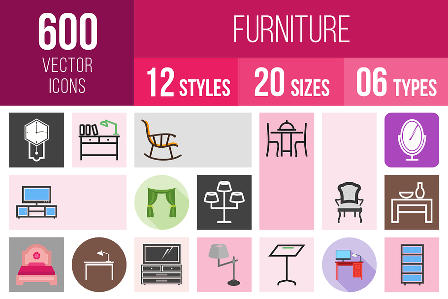 600 Furniture Icons