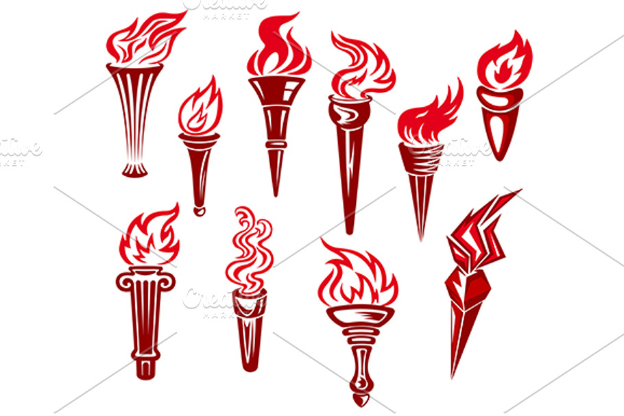 Flaming torchs in Graphics - product preview 8