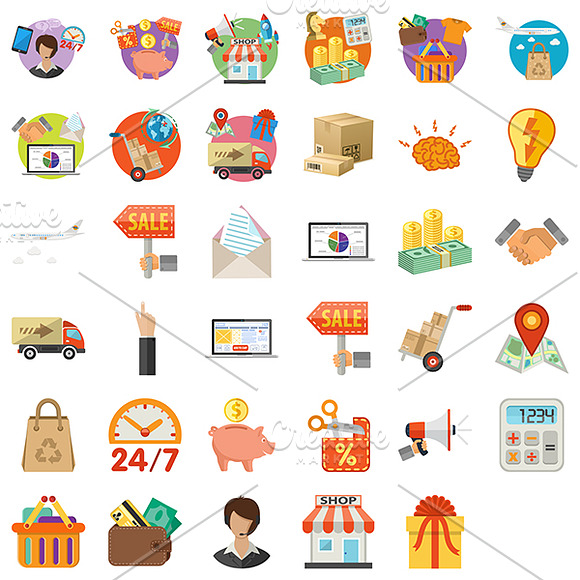 Shopping Infographics in Infographic Icons - product preview 1
