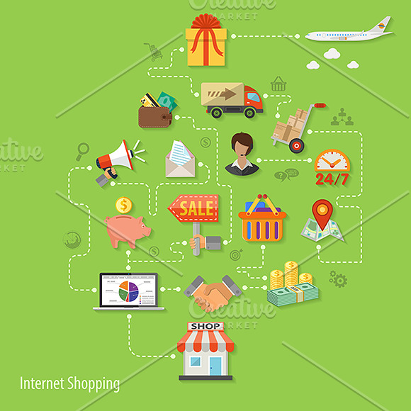 Shopping Infographics in Infographic Icons - product preview 3