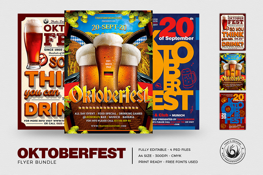 Oktoberfest Flyer Bundle V3 in Flyer Templates - product preview 8