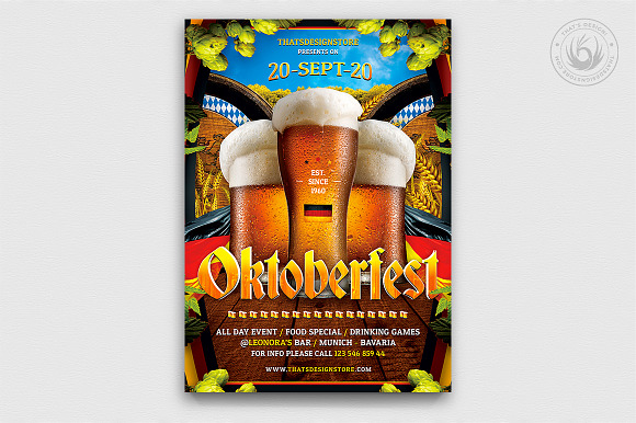 Oktoberfest Flyer Bundle V3 in Flyer Templates - product preview 4