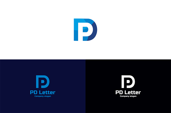 PD Letter Logo in Logo Templates - product preview 1