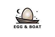 Egg on The Boat Logo Template