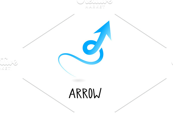 Arrow Icon in trendy flat style