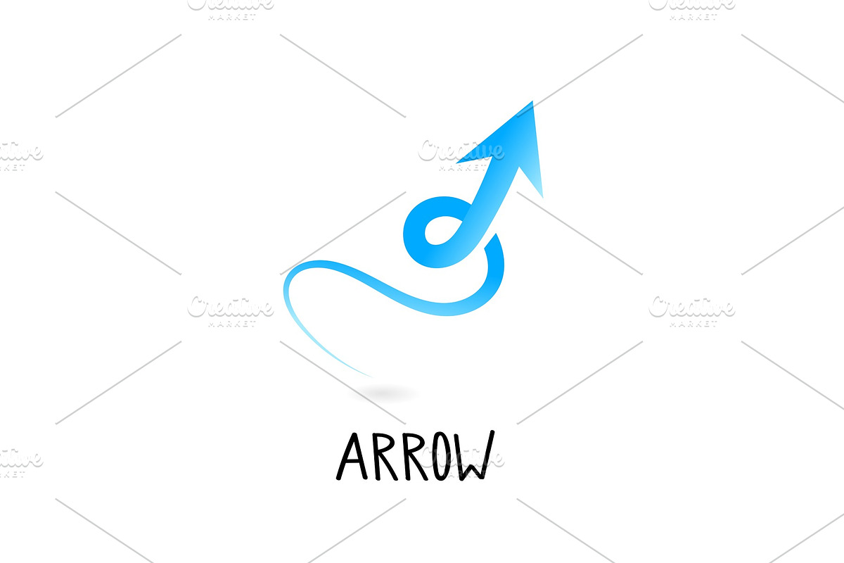 Arrow Icon in trendy flat style in Illustrations - product preview 8
