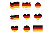 Germany flag, official colors and