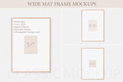 3 in 1 Wide Mat Frame Mockups, PSD